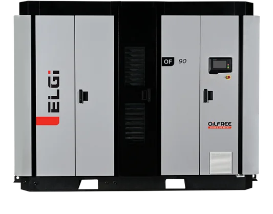 Compressor de parafuso isento de óleo ELGi Série OF de 45 kW a 450 kW
