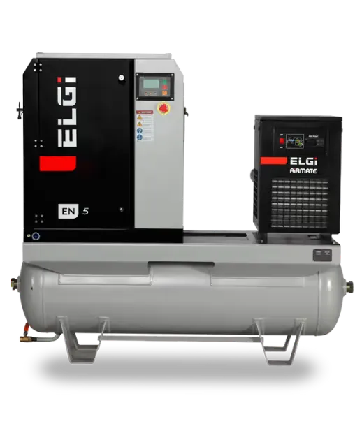 Compressor de parafuso lubrificado ELGi Série EN de 2,2 kW a 15 kW
