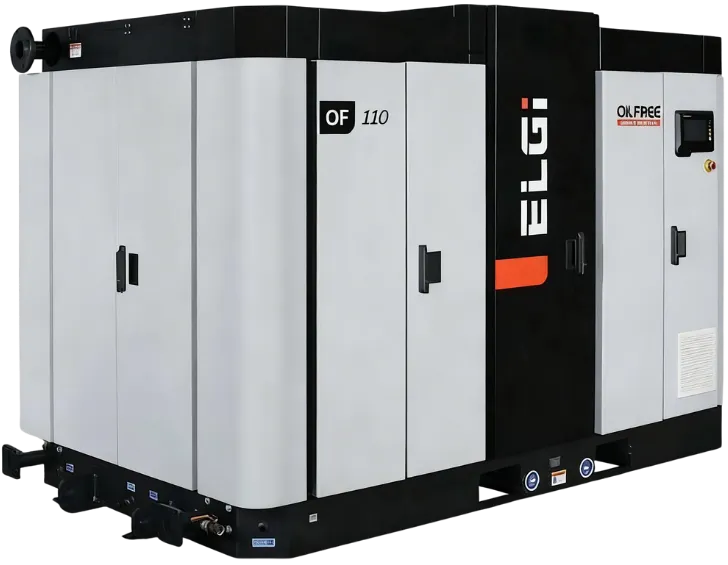 Compressor de ar parafuso isento de óleo Série OF 45–450 kW ELGi