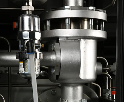 Conjunto de válvula e tubulação interna do compressor isento de óleo ELGi Série OF 90