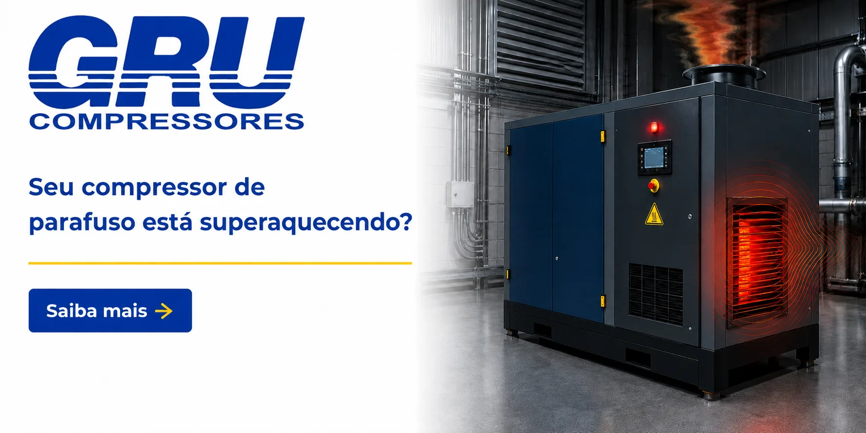 Compressor de parafuso com indicação de superaquecimento